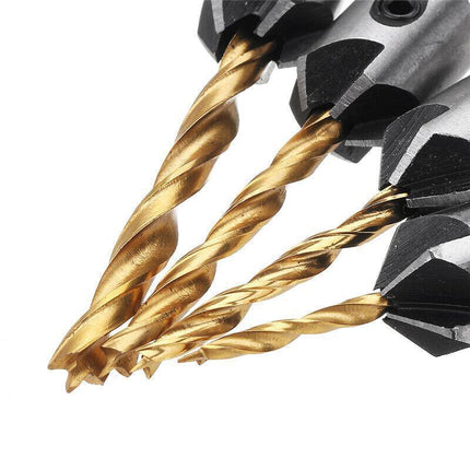 8PCS 3-10MM 5 Flute Countersink Drill Bit Set Reamer Woodworking Chamfer Tools - Aimall