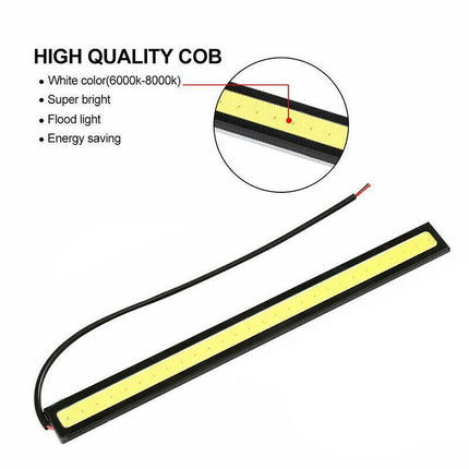 10X 12V Waterproof White DRL LED Strip Lights Bars Camping Caravan Boat Car COB - Aimall