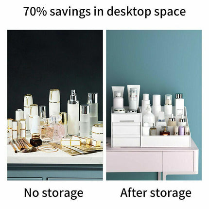 Cosmetic Makeup Organizer with Drawers Bathroom Skincare Storage Box Holder Case - Aimall