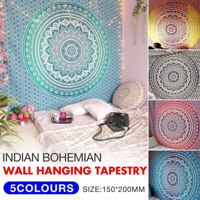 2M Large Indian Bohemian Wall Hanging Tapestry Mandala Tapestries Bedroom Decor - Aimall