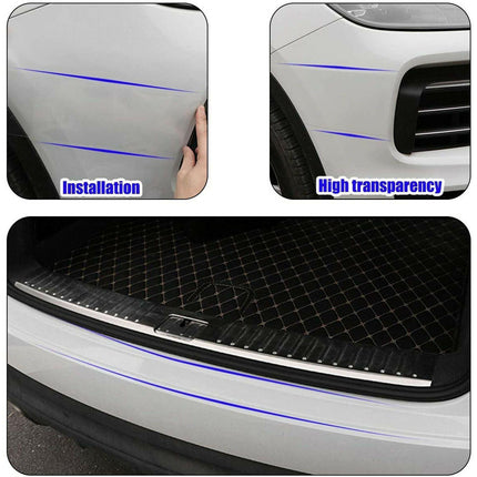 Car Door Sill Protector Edge Sticker Carbon Fiber Rubber DIY Guard Bumper Strip - Aimall
