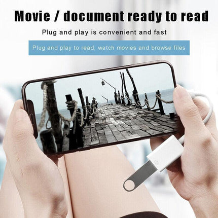 For iPhone or Type C to USB OTG Data Cable Adapter Male 3.0 A Female Converter - Aimall