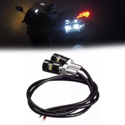 2pcs LED License Number Plate Light Screw Bolt Bulbs 5050 SMD For Car Motorcycle - Aimall