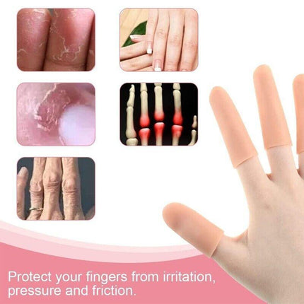 5PCS Silicone Finger Protector Finger Caps Tube Anti-slip Finger Cover AU Stock - Aimall