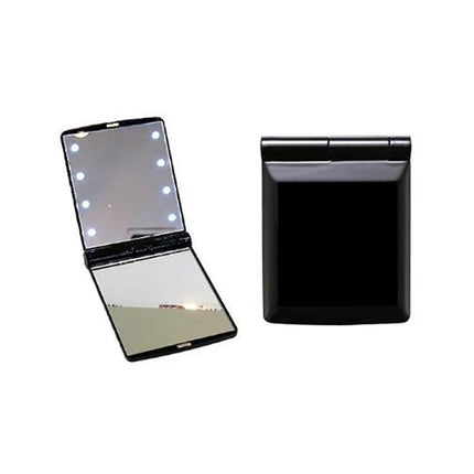Brand New Compact Makeup Mirror Folding Portable Cosmetic Pocket LED lights AU - Aimall