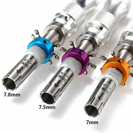3X Tubular Locksmith Lock Tool Equipment 7.00MM 7.5MM 7.8MM Steel Set Safe Box - Aimall