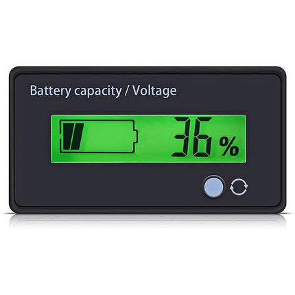 LCD 12V-48V Battery Capacity Indicator Voltage Voltmeter Monitor Meter Caravan - Aimall