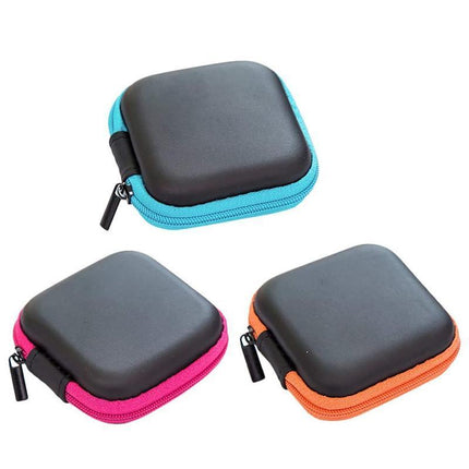Portable Hard Case Pouch Storage Bag For Earphone Headphone Earbuds Cable - Aimall