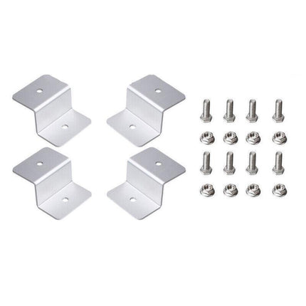 4 PCS Solar Panel Z-Bracket Mounting Flat Roof Yacht RV Mount Aluminum Kit AU - Aimall