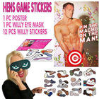Pin The Macho On The Man Hens Night Party Game Fun Willy Bride To Be AU - Aimall