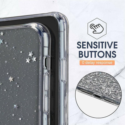 For Samsung Galaxy S20 FE S21 Ultra S20 Shockproof Bling Glitter Soft Case Cover - Aimall