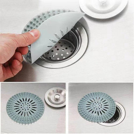 Silicone Drain Cover Sink Catcher Hair Stopper Plug for Bathroom Floor Laundry - Aimall
