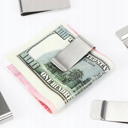 2PCS Money Clip Cash Note Business Card Holder Stainless Steel Mens Wallet Metal - Aimall