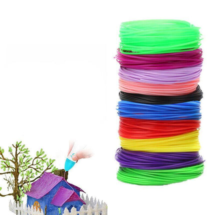 100M 10 Colours 3D Pen Filament PLA 1.75mm Plastic Rubber Printing Filaments - Aimall