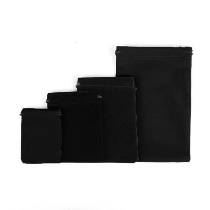 Black Velvet Pouch Drawstring Bags Wedding Favours Gift Party Jewellery Packing - Aimall