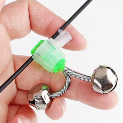 10PCS Night Fishing Twin Ring Light Bite Alarm Bells LED Outdoor Clip Rod Tip AU - Aimall