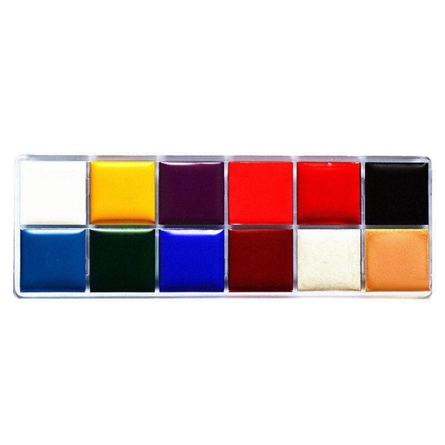 12 Colours Face Body Paint Oil Painting Art Make Up Set Halloween Party Fancy AU - Aimall
