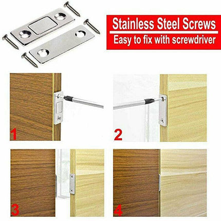 8PCS Strong Magnetic Door Catch Ultra Thin For Door Cabinet Cupboard Glass Latch - Aimall