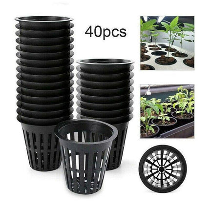 40pcs Hydroponics Plant Grow Net Cup Mesh Pot Basket Mesh Aeroponic Aquaponic AU - Aimall