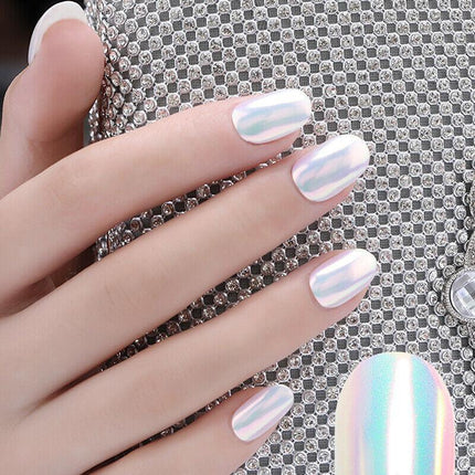 Mermaid Effect Chrome Pearl Shell Powder Glitter Dust Shimmer Pigment Nail Art - Aimall