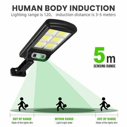 Solar Street LED Light Motion Sensor Remote Outdoor Garden Flood Down Lamp AU - Aimall