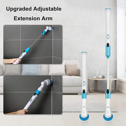 Electric Cordless Chargeable Spin Scrubber Turbo Scrub Cleaning Brush Bathroom - Aimall