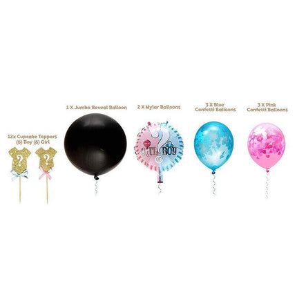 Gender Reveal Party Kit Pregnancy Baby Balloon Baby Shower Decorations Supplies - Aimall