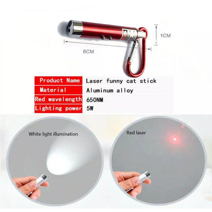 Cat Toys Laser Pointer Cat Laser Toy Pen Catch the LED Light Interactive - Aimall