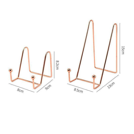 Iron Display Stand Dish Rack-Plate Bowl Picture Frame Photo Book Pedestal Holder - Aimall