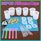 36PCS Silicone Mixing Measuring Cups UV Resin Mold Casting Jewelry Tool Kit DIY - Aimall