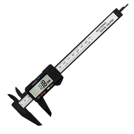 Electronic Digital Vernier Caliper 150mm 6'' Inch Micrometer Gauge Carbon Fiber - Aimall