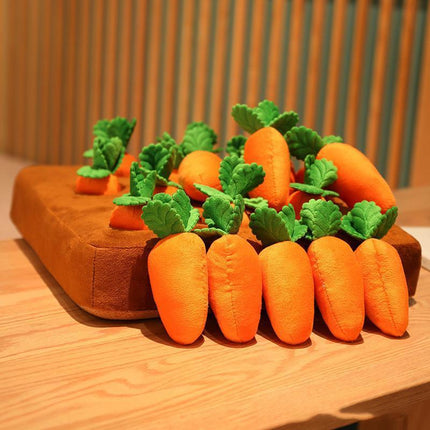 Carrots Plush Dog Toy Encourage Natural Foraging Skill Durable Interactives Dog - Aimall