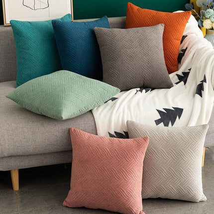 1PC Modern Decorative Velvet Cushion Cover Square Velvet European Pillowcase AU - Aimall