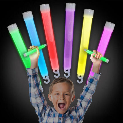 50 x 6 INCH MIXED GLOW STICKS W/LANYARD BULK PARTY RAVE LIGHT DISCO GLOW IN DARK - Aimall