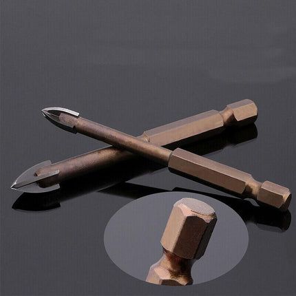10X 6MM Tile Porcelain Drill Bit Marble Ceramic Glass Brick Shank Hex Spear Head - Aimall