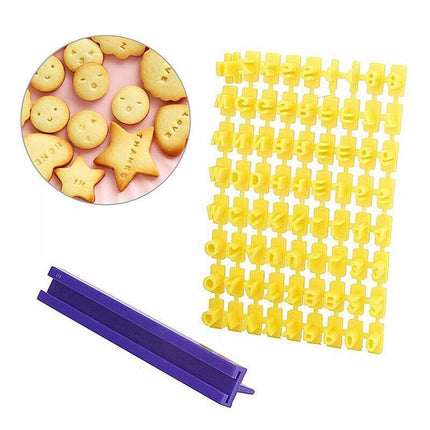 Fondant Cake Alphabet Letter Number Cookies Biscuit Stamp Embosser Molds Cutter - Aimall