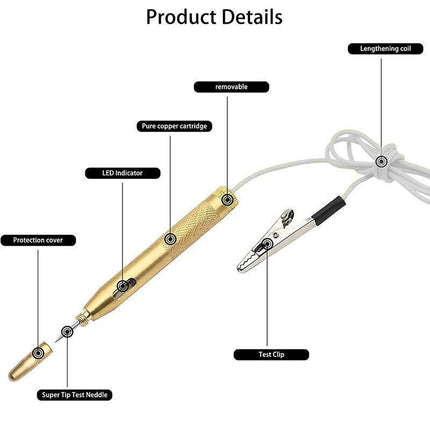 Auto Circuit Tester 6V 12V 24V Voltage Gauge Car Test Voltmeter Light Bulb new. - Aimall