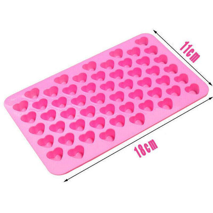 55 Love Heart Silicone Mould Chocolate Mold Candy Gummy Maker Ice Jelly Tray AU - Aimall