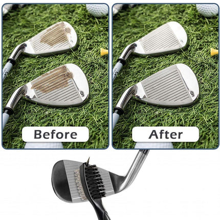 Golf Cleaning Brush Retractable Stock Color Groove Cleaner With Reel Club Ball - Aimall