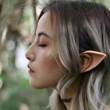 1 Pair Rubber Elf Ears Fairy Elven Pixie Hobbit Demon Halloween Costume Cosplay - Aimall