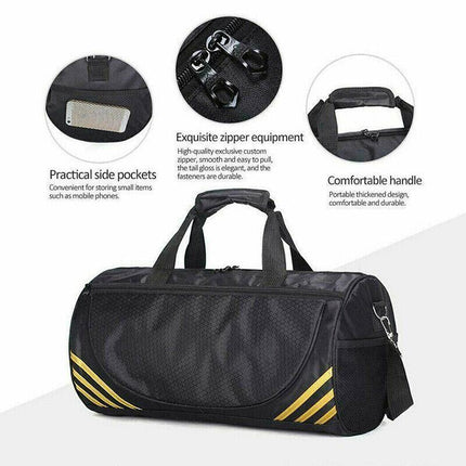 Gym Duffle Bag Waterproof Taekwondo Travel Duffel Bag Outdoor Large Size Black - Aimall