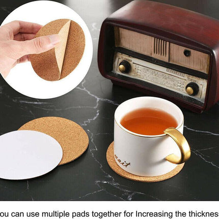 20pcs Plain Round Cork Coasters Coffee Drink Tea Cup Mat Placemats Wine Mat AU - Aimall