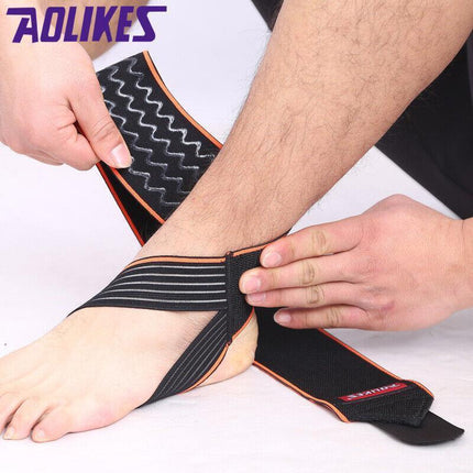 AOLIKES Ankle Brace Support Compression Elastic Foot Wrap Protector Sport AU - Aimall