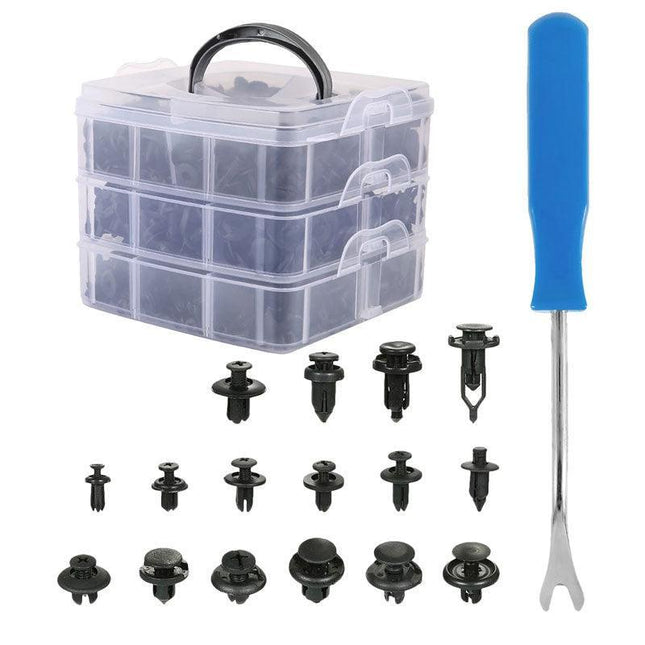 625 PCS Car Body Trim Clips Retainer Bumper Auto Panel Push Plastic Fastener Kit - Aimall