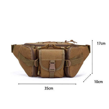 Utility Tactical Men Waist Bag Pack Pouch Military Hiking Camping Belt Bag AU - Aimall
