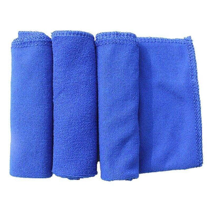 50PCS Blue Microfibre Cloths Car Cleaning Cloth Detailing Towels Washing Duster - Aimall