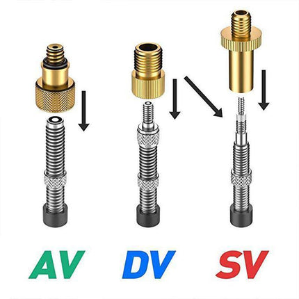 26pc Bike Ball Inflator Nozzle Adapter Air Pump Valve Needle Presta Schrader Kit - Aimall