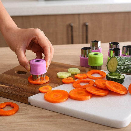 12xStainless Steel Fruit Vegetable Mini Cookie Shape Cutter Set Kid Food Mold OD - Aimall