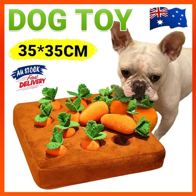 Carrots Plush Dog Toy Encourage Natural Foraging Skill Durable Interactives Dog - Aimall
