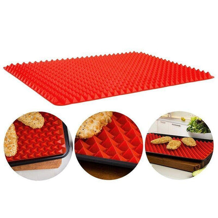Tray Oven Pan Baking Mat Mould Sheet Liner Non-stick Silicone Cook Pyramid - Aimall